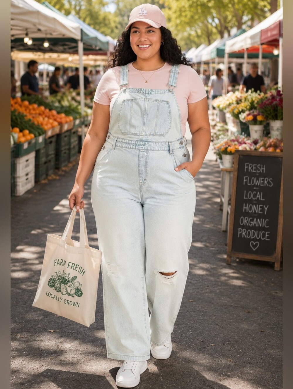 Light Wash Denim Baggy Overalls 3X NWT Plus Size